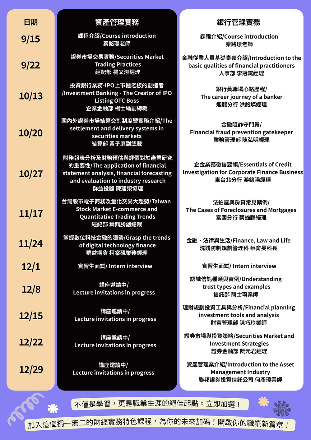 114 學年度財經實務特色課程：課程內容